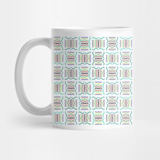 seamless cross pattern with colorful curves Mug